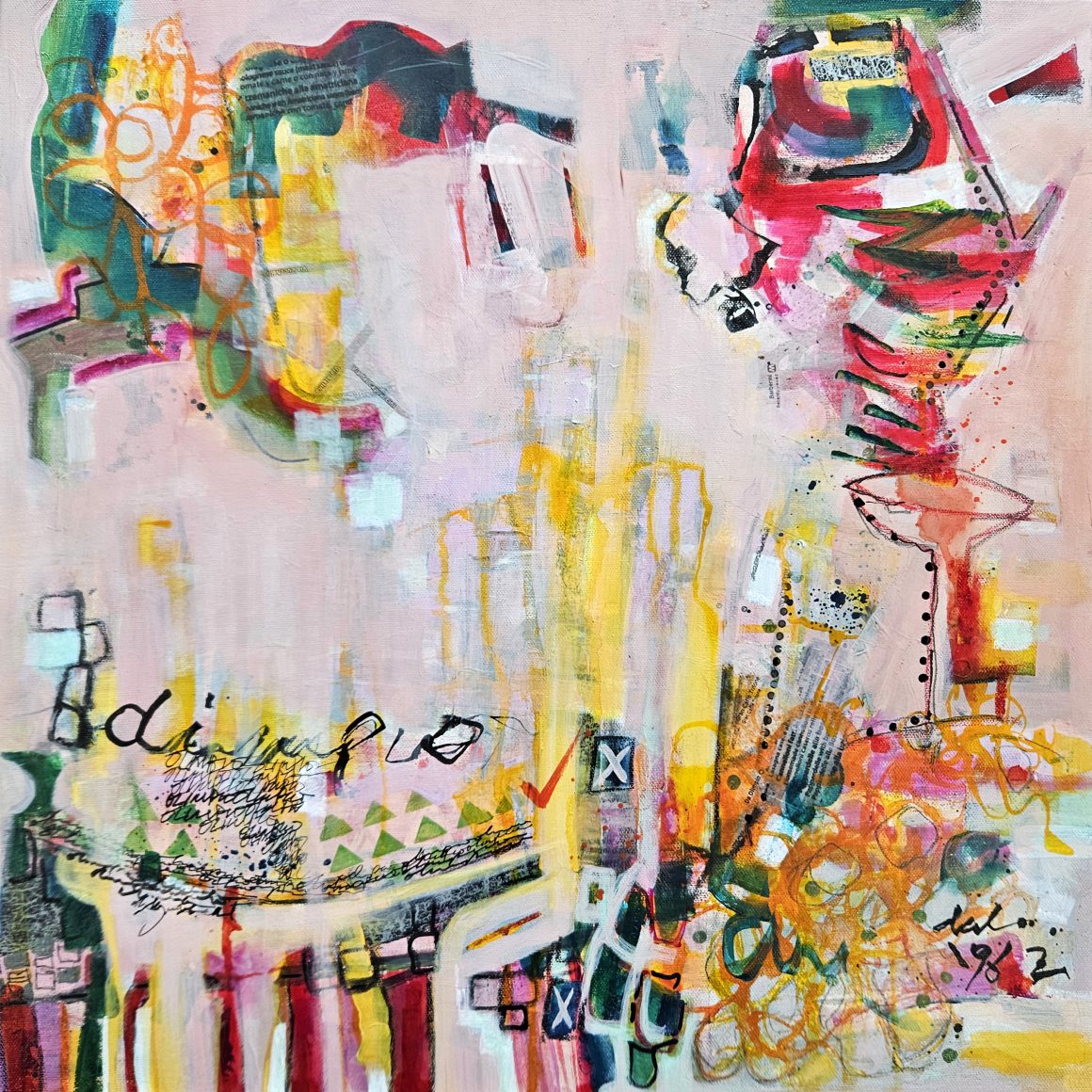 Olimpio IV mixed media art, Singapore abstract artist, contemporary art